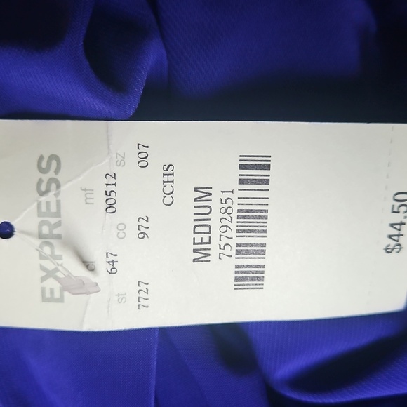 Express/ Purple Ruched Relaxed Blouse Women"s M NWT - Picture 6 of 6